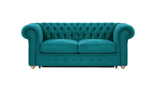 Dwuosobowa sofa Chesterfield Max z funkcją spania i stelażem Borneo Dwuosobowa sofa Chesterfield Max z funkcją spania i stelażem Borneo