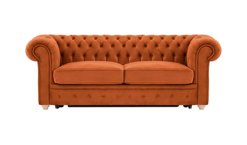 Trzyosobowa sofa Chesterfield Max z funkcją spania i stelażem Borneo Trzyosobowa sofa Chesterfield Max z funkcją spania i stelażem Borneo
