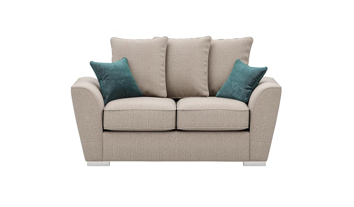 Sofa dwuosobowa z luźnymi poduszkami Majestic