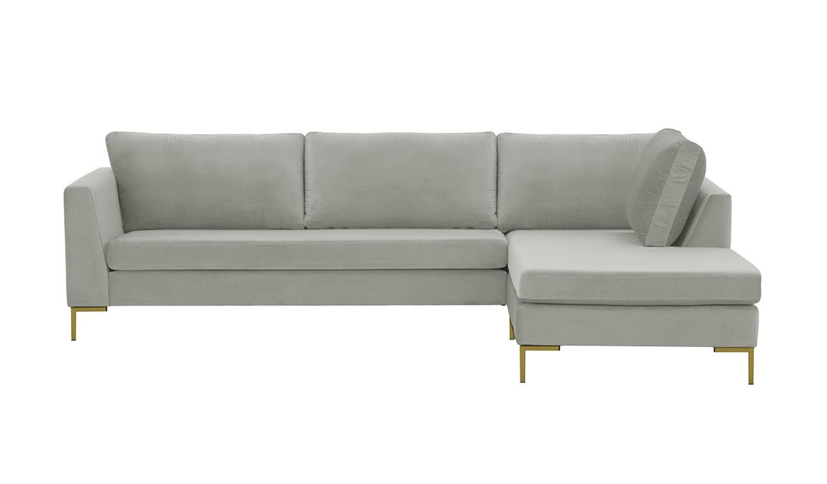 Szara sofa narożna